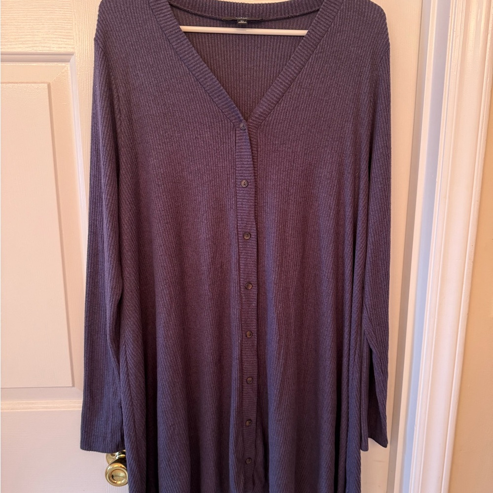 Lulu's Gray Button-Up Cardigan